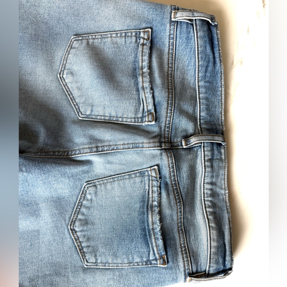 LOFT Women’s Pants Jeans Wide Leg Crop Destructed Frayed Hem Women Size 4 / 27 - Picture 12 of 14